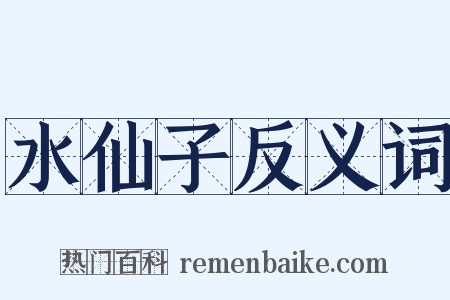 水仙子反义词是什么意思的图片